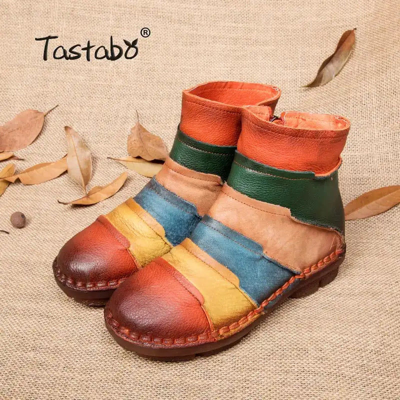 Μικρογραφία: Tastabo Hot Sale Shoe Martin Boots Genuine Leather Ankle Shoes Vintage Casual Sh