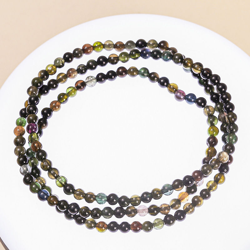 Miniatura: Bracelet multi-anneau noir naturel