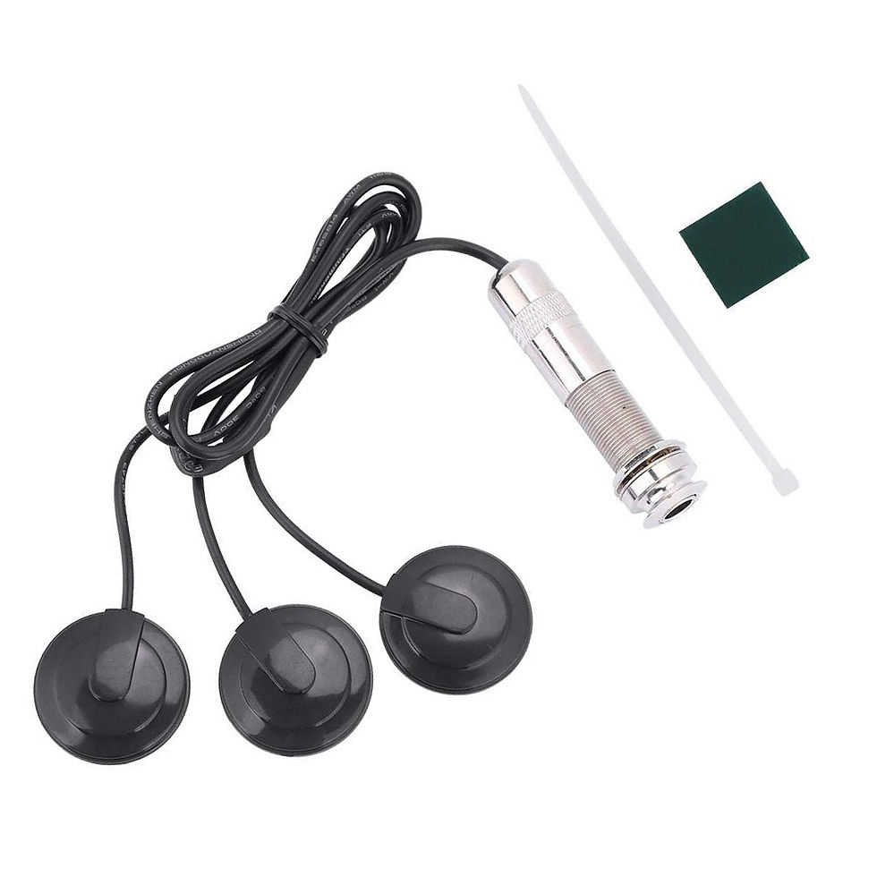 Pikkukuva: Three piezoelectric pickups, suitable for folk guitar, violin