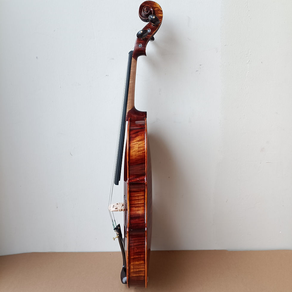 Miniatura: High flame maple handmade Violin 4/4 3/4 1/2 1/4 바이올린 كمان Stradivar