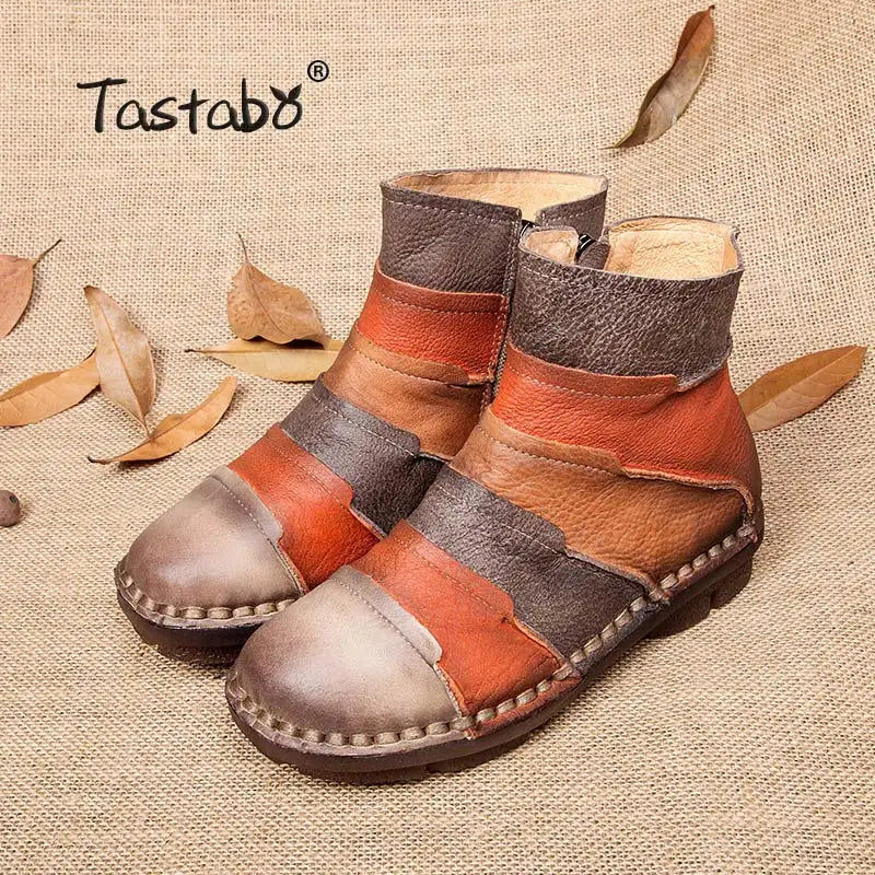 Μικρογραφία: Tastabo Hot Sale Shoe Martin Boots Genuine Leather Ankle Shoes Vintage Casual Sh