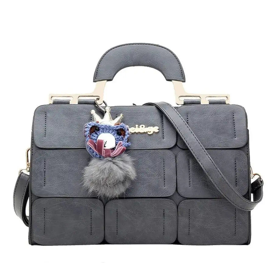 Thumbnail: Boston Bag Inclined Shoulder Ladies Hand Bag Women PU Leather Handbag Woman  Han