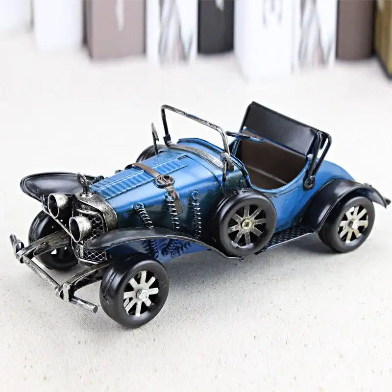 Miniaturbild: Vintage Handmade Classic Car Model Ornaments Iron Crafts Vehicle Figurines Retro
