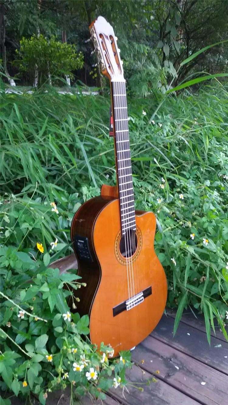 Miniatura: 39 inch Cutaway Handmade Electric Spanish guitar,VENDIMIA Solid Cedar /Rosewood 