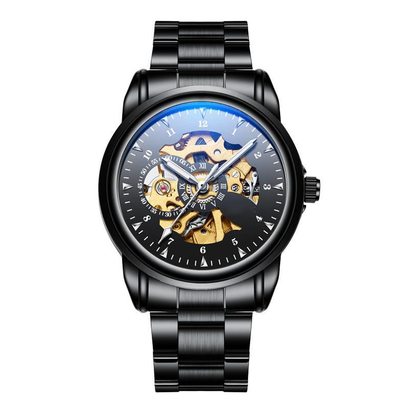 Thumbnail: Men's Fashion Simple Leather Waterproof Luminous Mechanical Watch