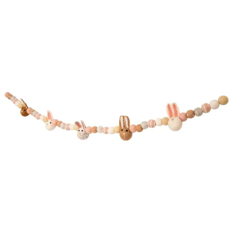 Thumbnail: Easter Wool Ball Rabbit Carrot Garlands Handmade Ball Bunny Hanging Banners East