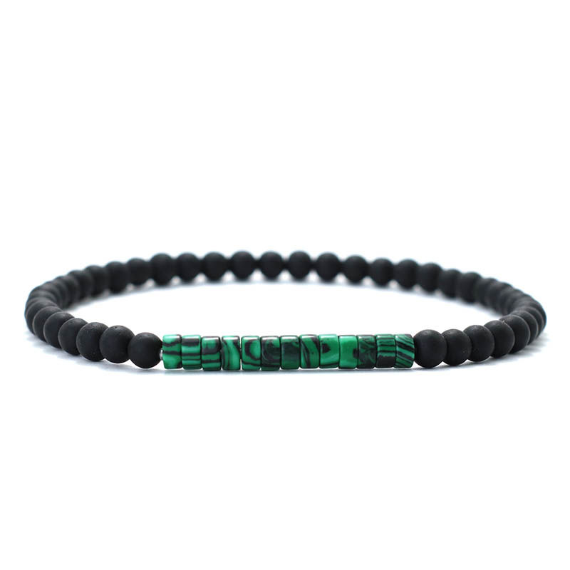 Thumbnail: New Minimalist 4mm Bead Bracelet Unisex Emperor Onyx Small Stone Braclet Meditat