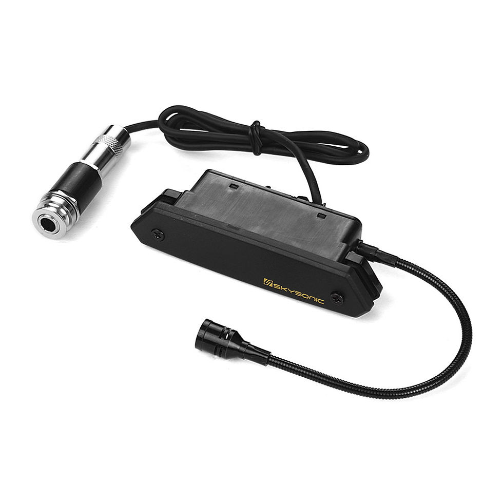 Miniatura: SKYSONIC T-902 Acoustic Guitar Active Soundhole Pickup Magnetic + Microphone Dua