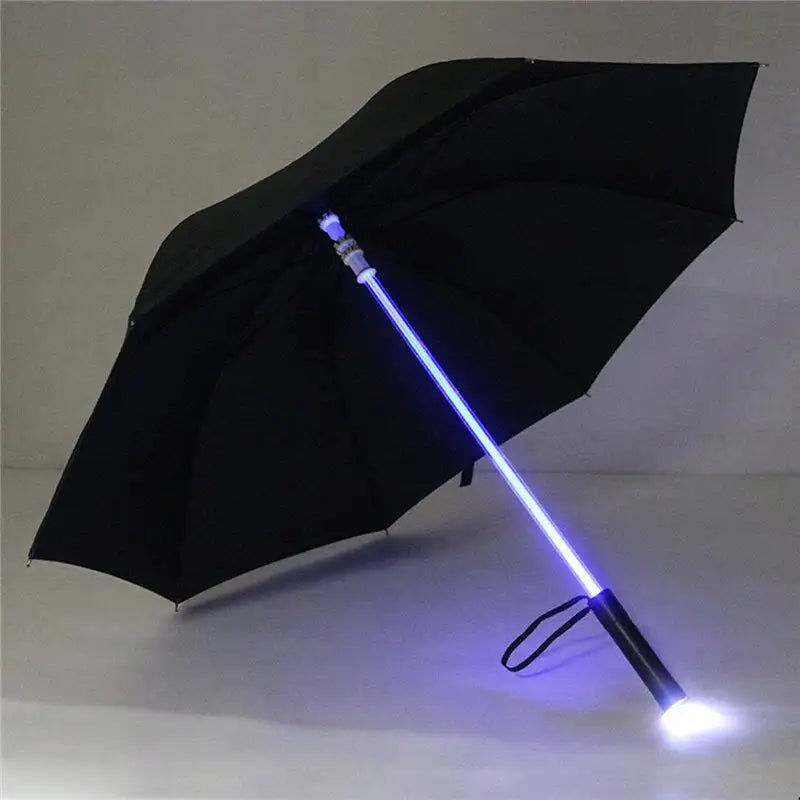 Thumbnail: Parapluie de marche rouge en plastique | Parapluie de pluie pour hommes et femme