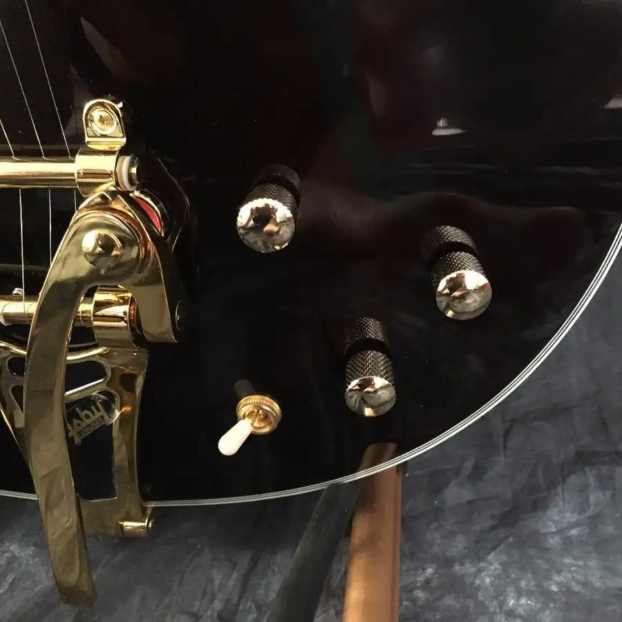 Miniaturbild: Human Custom Black / White Gretsch Falcon 6120 Semi Hollow Body Jazz Electric Gu