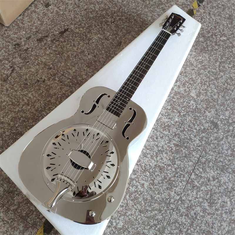Thumbnail: Jonathan Brand  O Style Brass Body Electric Resonator Guitar, resophonic guitars