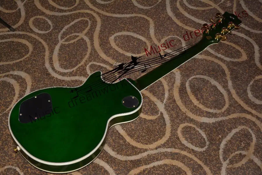 Thumbnail: China's OEM firehawk wholesale custom shop electric guitar LP Green water ripple