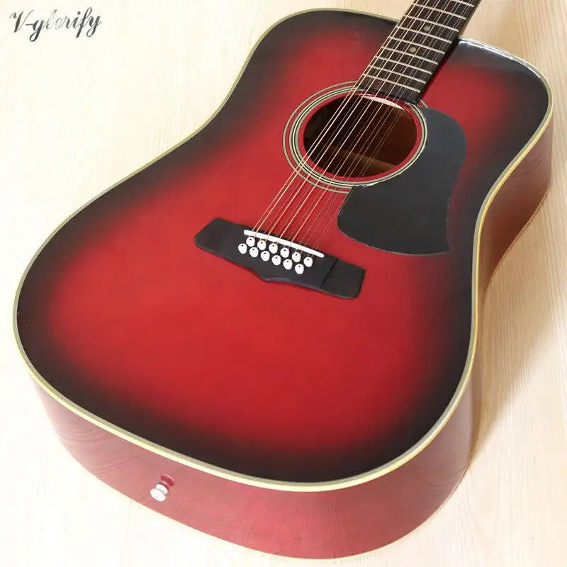 Miniaturbild: 41 pouces 12 cordes guitare acoustique dessus en bois d'épicéa conception pleine