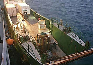 Barge alongside at Lockhart River