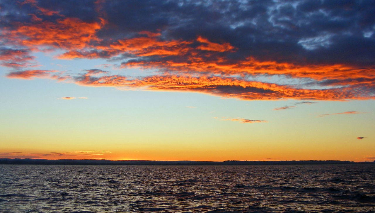 Sunset cruising off the Sunshine Coast