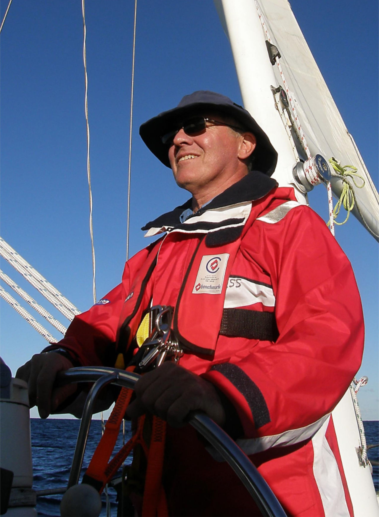 Stainless on the helm as Windsong romps up the outside of Fraser Island