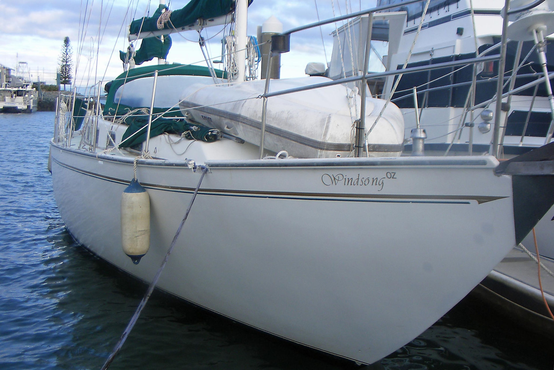 Windsong Oz in Scarborough Marina as we found her