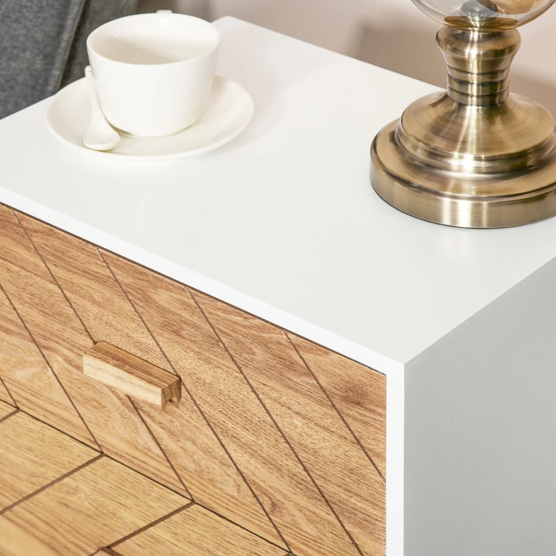 White Herringbone Side Novielo London