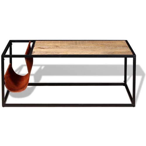 Coffee Table with Leather Magazine Holder Novielo London