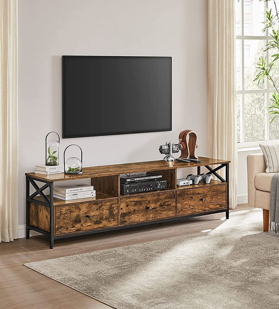 Large Rustic Cross TV Unit Novielo London