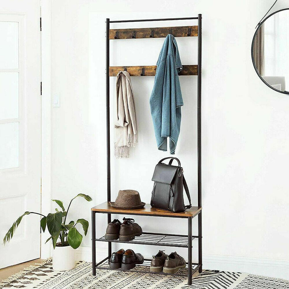Rustic Coat & Shoe Rack Novielo London