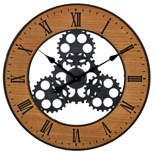 Large Wood Gear Wall Clock Novielo London