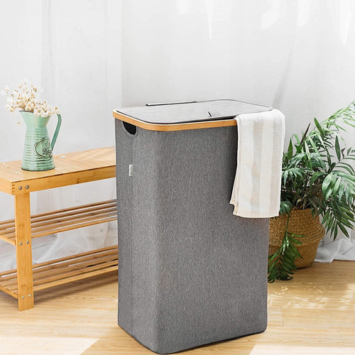 Tall Bamboo Laundry Hamper Novielo London