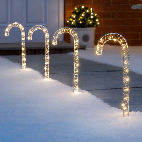 Outdoor Candy Cane Pathway Lights Novielo London