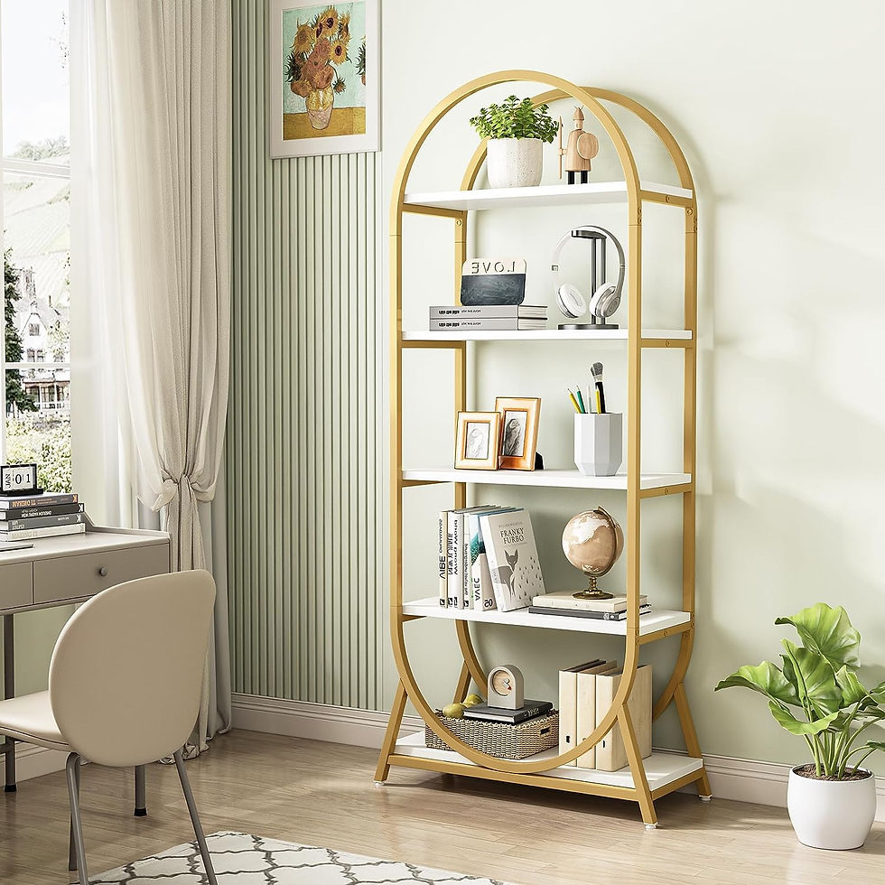 Tall Metal Golden Arching Bookshelf Novielo London