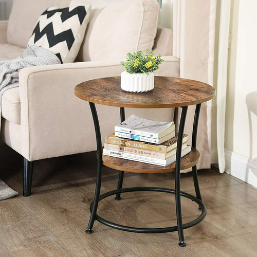 Rustic Round Side Table Novielo London
