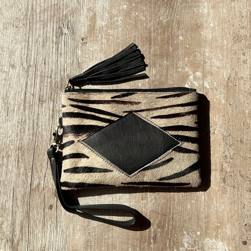 Pochette Zebrata noir Valioso