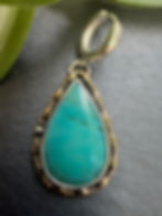 Sterling silver open bezel and hand-stamped maker's mark, Southwest artisan jewelry