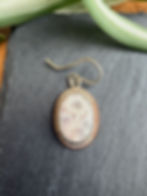 Hand-stamped maker's mark on sterling silver back plate, Southwest artisan jewelry