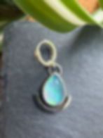 Sterling silver .925 stamp and architectural arc setting, Southwest artisan jewelry