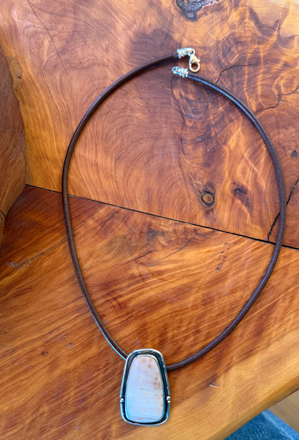 One of a kind jasper pendant Freeform jasper statement pendant Semi precious gemstone pendant