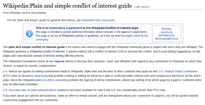 What Wikipedia Wants from Companies