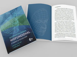 Capa do livro 'Odontologia Miofuncional: O Caminho da Integralidade' de João Batista Burzlaff, com design editorial de Angela Ponsi.