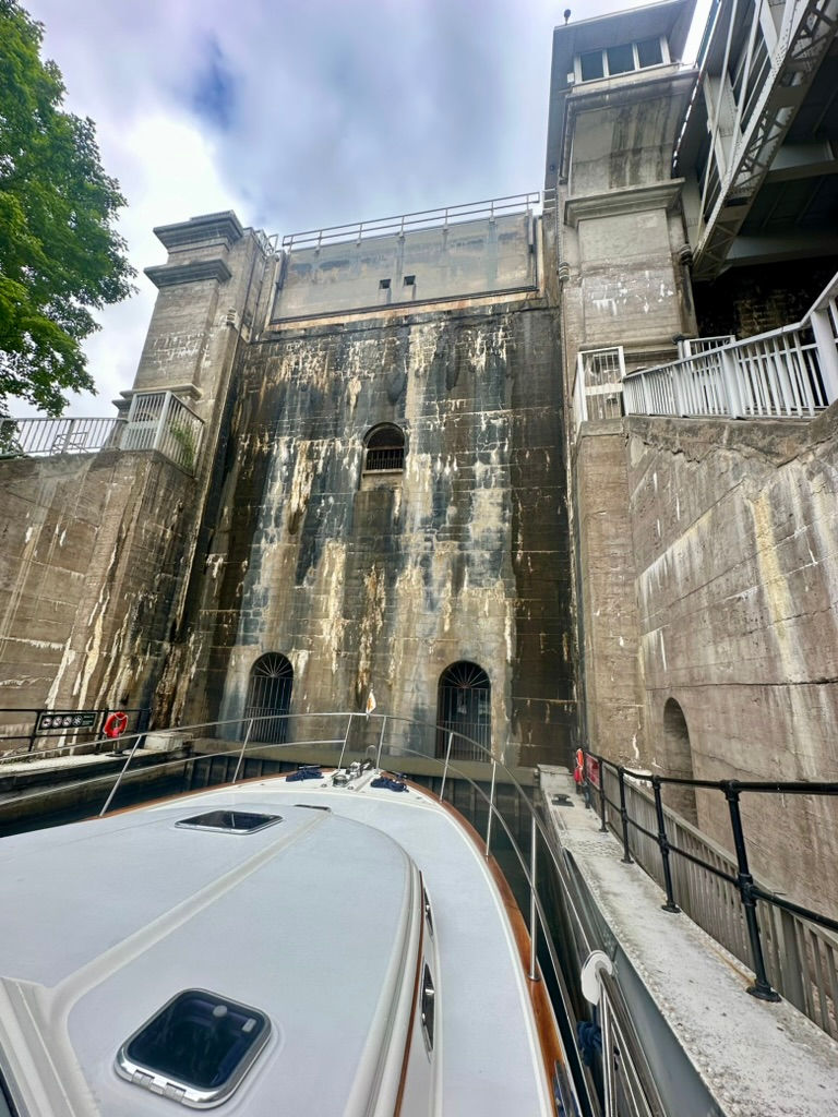 Waiting in the Pan of the Peterborough Lift Lock
