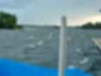 Winds at 60 Knots Piled Up White Caps in Seconds Driving Katahdin against the Dock