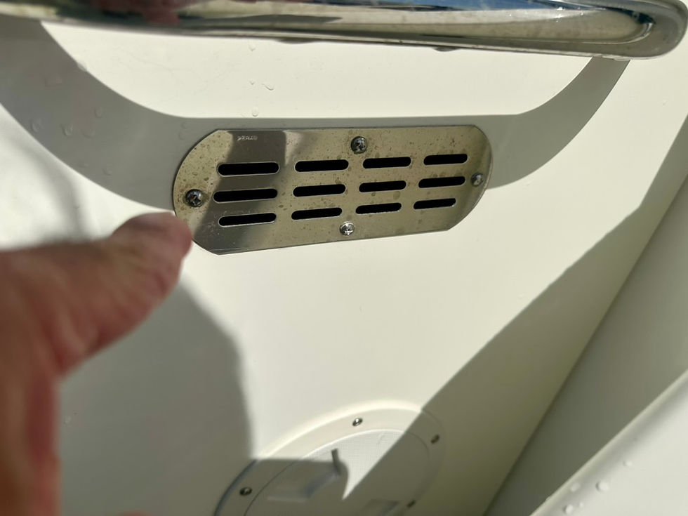 The Cabinet Vent Exposed to Horizontal, Perpendicular, Wind-Driven Rain--The Ice Maker's Rear Vent Is Directly Behind This