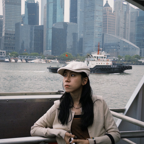ferry ride from the north bund to the oriental tower.