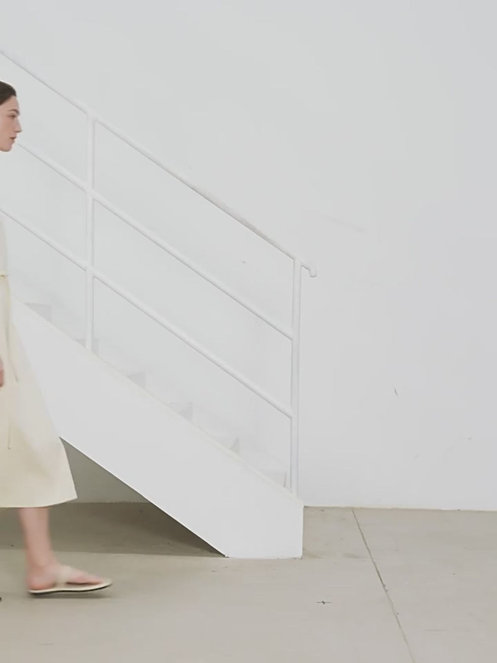 Thumbnail: "April Story" 3D U-Neck Split Waist Curved Skirt Knitted Dress for Women