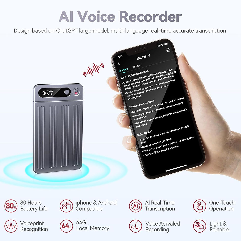 Thumbnail: AI Voice Recorder, Smart Recording Device with ChatGPT Transcription & Summary,