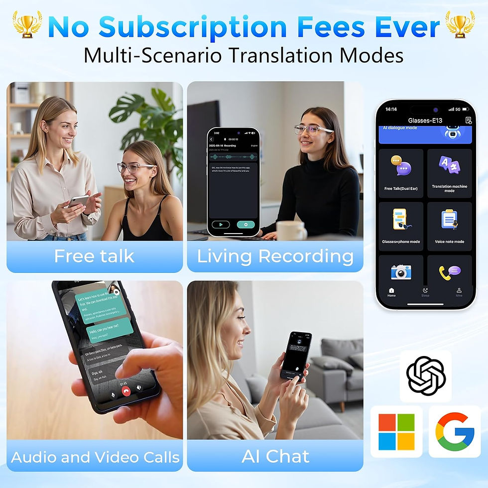 Miniatura: AI Smart Glasses with Chat GPT for Women and Men, Bluetooth Translation Glasses