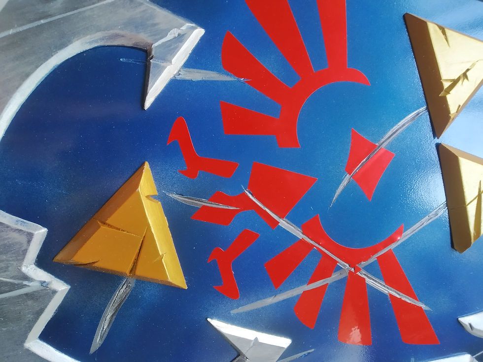 Miniatura: Escudo Zelda Hylian Shield Ocarina of Time - Aftermath (cicatrizes) - artesanal