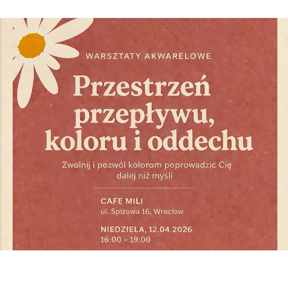 Warsztaty akwarelowe "Przestrzeń przepływu i koloru" I 12 kwietnia 2026, Cafe Mili Wrocław