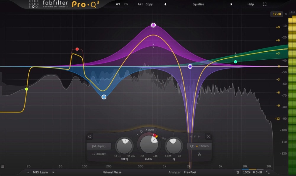 FabFilter Pro-Q 3 equalizer plugin interface