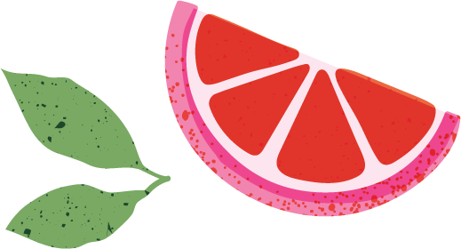Pink Grapefruit Slice with Leaf.png