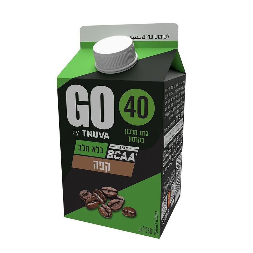 Tnuva GO protein drink carton, coffee flavor