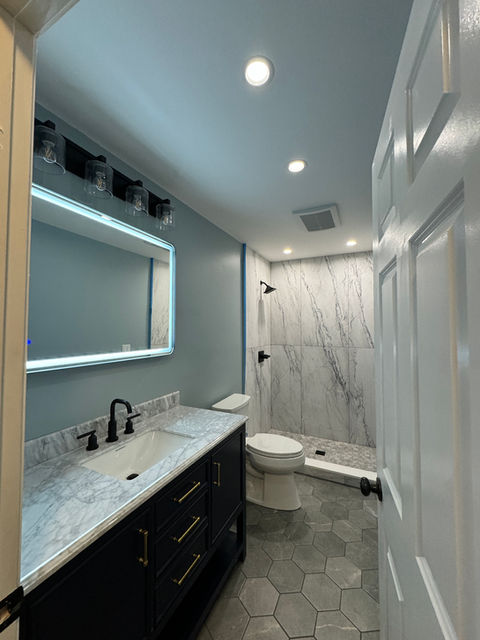 Bathroom remodel recessed lighting